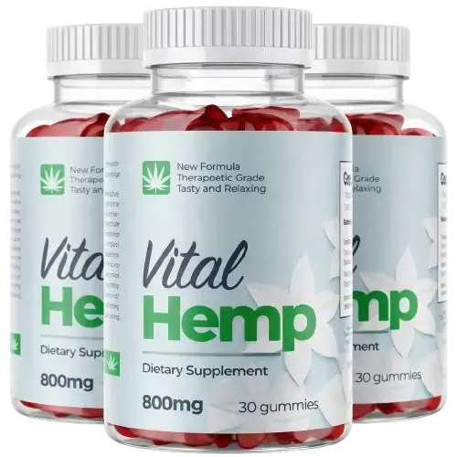 Vital Hemp Gummies – 800mg, 30 gummies per bottle